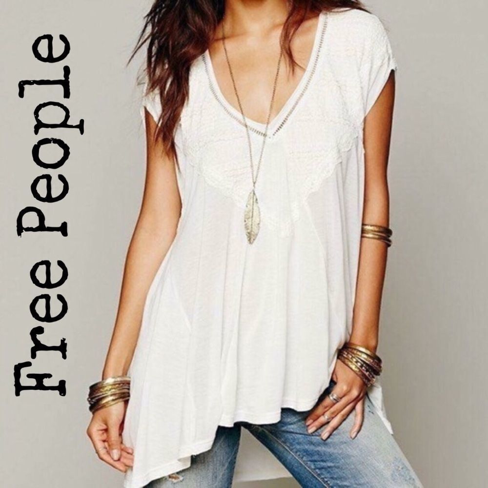 ✨2xHP✨Free People Abigail Lace-Detail Top✨